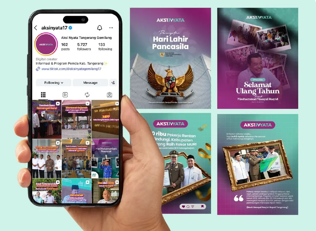Visual kampanye Aksi Nyata Tangerang Gemilang